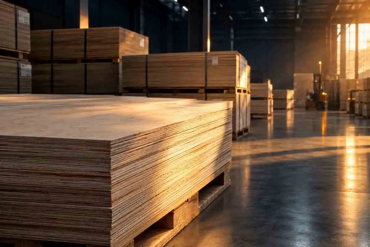 Warehouse Plywood Stacks